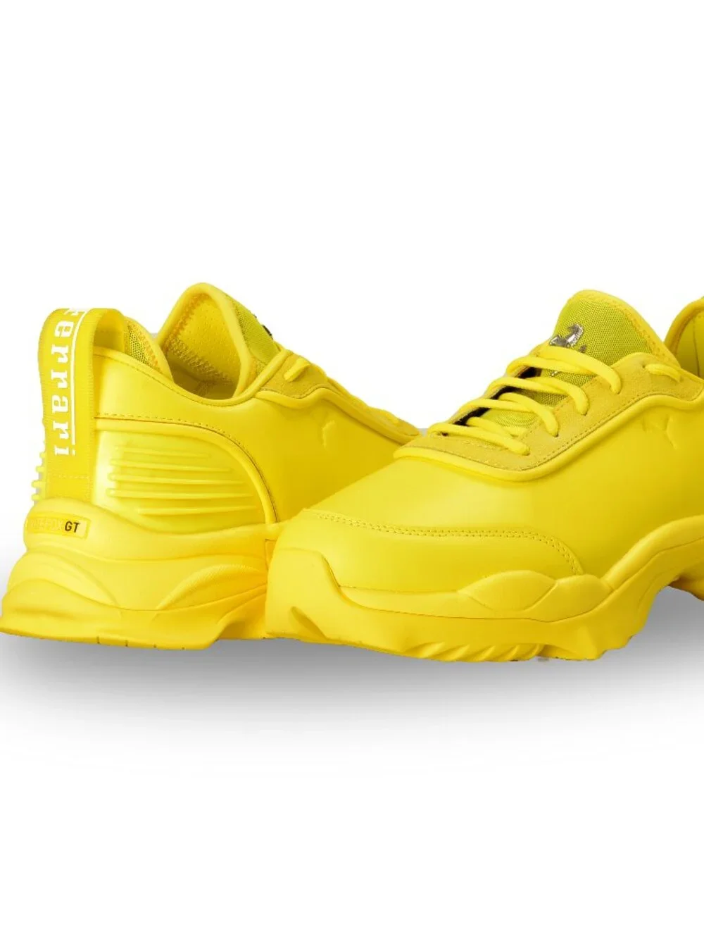 Puma X Scuderia Ferrari Nitefox Yellow Leather Sneakers Shoes US 10 UK 9 EU 43